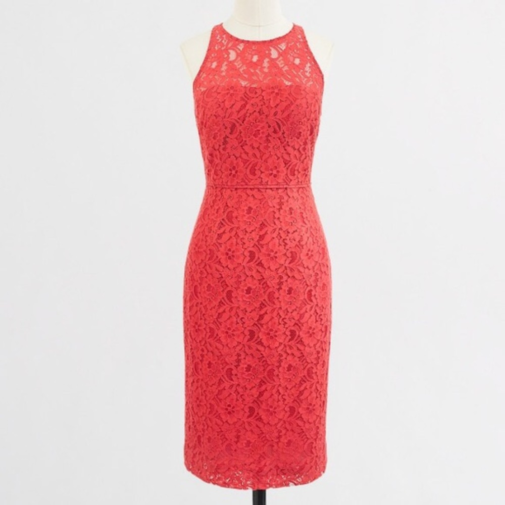 BNWT Red Lace JCrew Dress Sleeveless